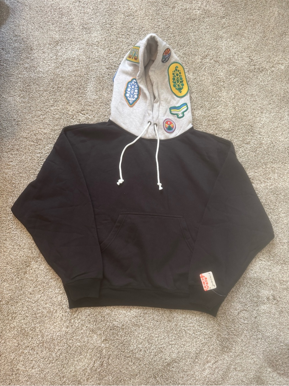 Free People Movement Black Final Call Patch Hoodie
